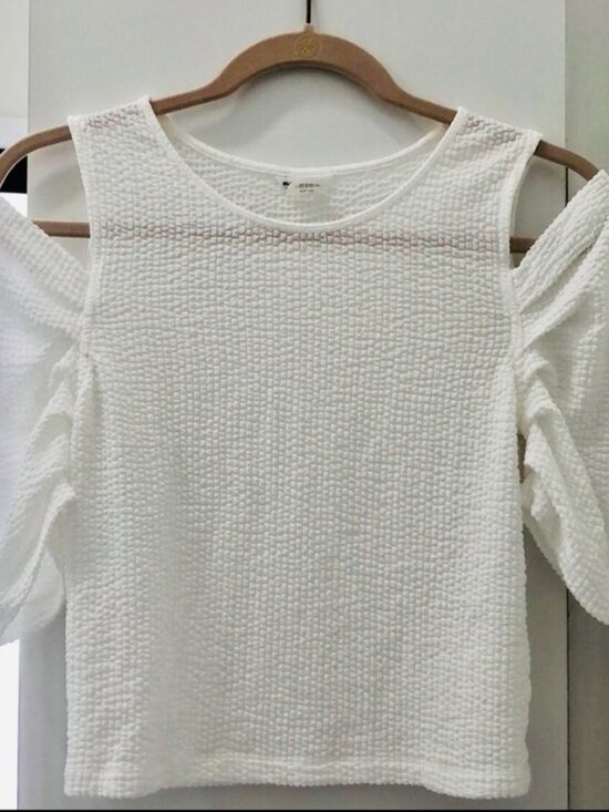 Tops - white crop top